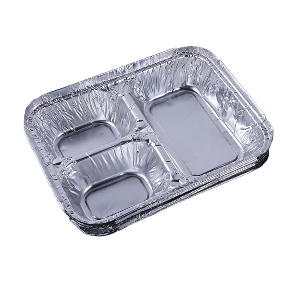 Récipients en aluminium à 3 compartiments 2