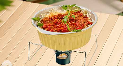 golden aluminum foil container