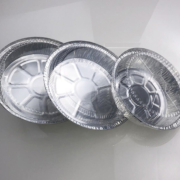 récipients ronds en aluminium avec couvercles